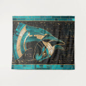 Tenture Bastet, déesse chatte égyptienne - Art mosaïque (Devant (Horizontal))
