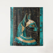 Tenture Bastet, déesse chatte égyptienne - Art mosaïque (Devant)