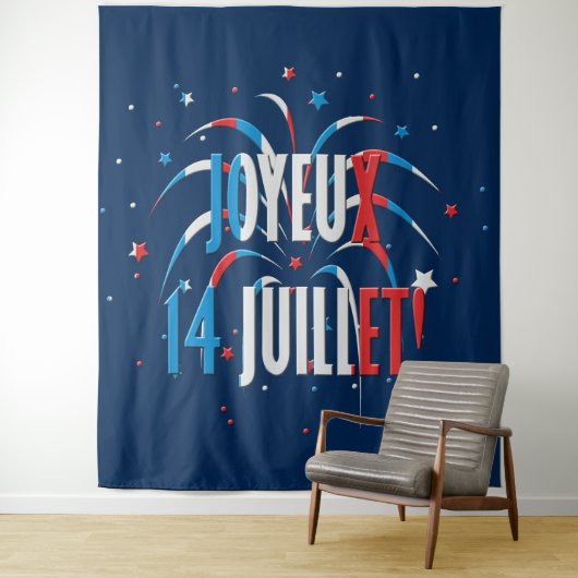 Tenture Bastille Day, Joyeux 14 juillet (En situation)