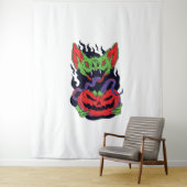 Tenture Bat Halloween - Scandale Vampire Citrouille Hallow (En situation)
