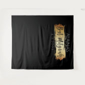 Tenture Bat mitzvah Photo Booth Party Backdrop Gold Black (Devant (Horizontal))