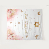 Tenture Bat mitzvah rose vierge (Devant (Horizontal))