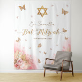 Tenture Bat mitzvah rose vierge (En situation)