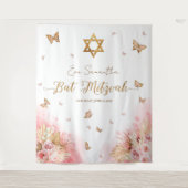 Tenture Bat mitzvah rose vierge (Devant)