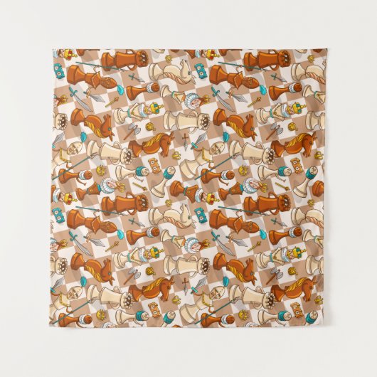 Tenture bataille d'échecs (Devant (Horizontal))