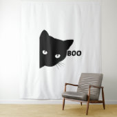 Tenture Bateau à chat noir Chats cadeaux Halloween (En situation)