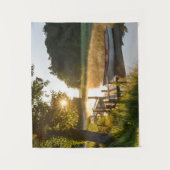 Tenture Bateau à rames amarré au lac (Devant)