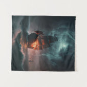 Tenture Bateau À Voile Combattant Vagues Et Tempête Dans L (Devant (Horizontal))
