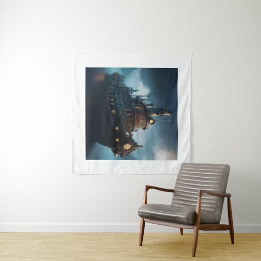 Tenture Bateau-remorque à vapeur (En situation (horizontale))