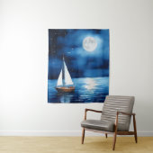 Tenture Bateau sous Pleine lune (En situation)