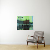 Tenture Bateau Viking Sous Lumière Du Nord (En situation (horizontale))