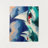 Tenture Bateaux à voile Courses en Mer Lourde (Devant)