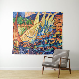 Tenture Bateaux de pêche, Collioure Andre Derain