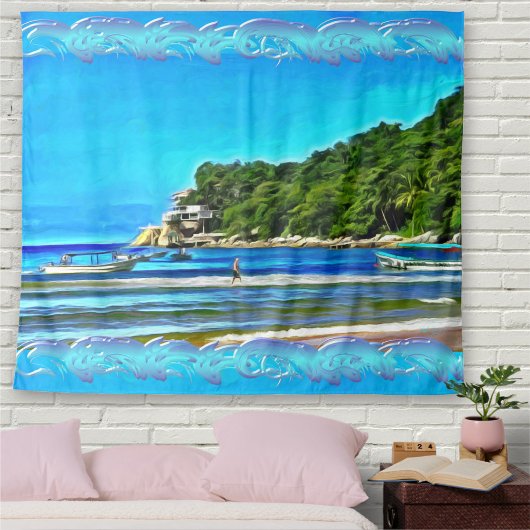 Tenture Bateaux de pêche Mismaloya 0346