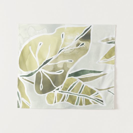 Tenture Batik Feuille (Devant (Horizontal))
