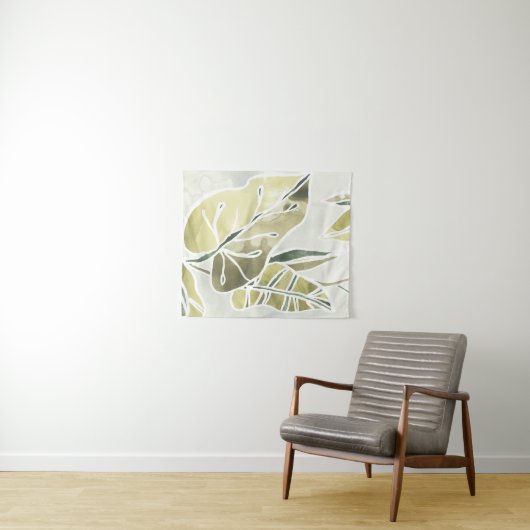 Tenture Batik Feuille (En situation (horizontale))