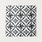 Tenture Batik indonésien : Motifs Vintages. (Devant (Horizontal))