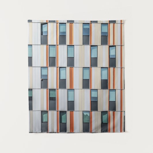 Tenture Bâtiment blanc et orange (Devant)