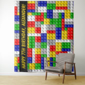 Tenture Bâtiment Bloc briques Garçons Anniversaire de fête (En situation)