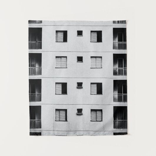 Tenture Bâtiment en béton blanc (Devant)