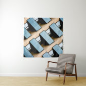 Tenture Bâtiment géométrique Abstrait (En situation)