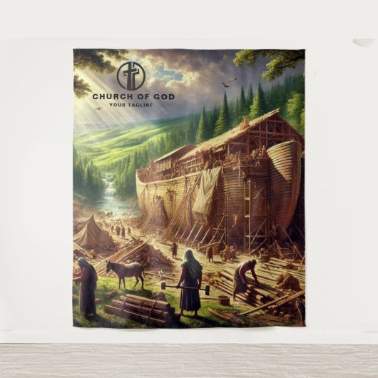 Tenture Bâtir l'arche de Noé (Devant)