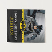 Tenture Batman | Tableau Noir Joyeux Anniversaire (Devant (Horizontal))