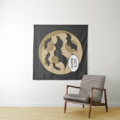 Tenture Bats Having Party on Full Moon (En situation (horizontale))