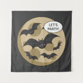 Tenture Bats Having Party on Full Moon (Devant)