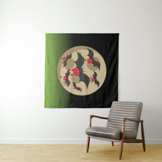 Tenture Battes Vampire de Ketchup (En situation (horizontale))