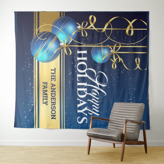 Tenture Baubels de Noël luxueux mur de salutations (En situation (horizontale))