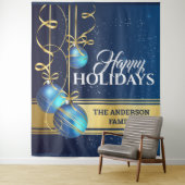 Tenture Baubels de Noël luxueux mur de salutations (En situation)