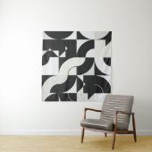 Tenture Bauhaus composition artwork made with abstract ele (En situation (horizontale))