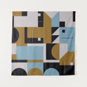 Tenture Bauhaus composition artwork made with abstract ele (Devant (Horizontal))