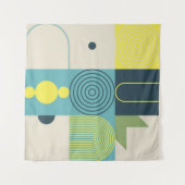 Tenture Bauhaus composition artwork made with abstract ele (Devant (Horizontal))