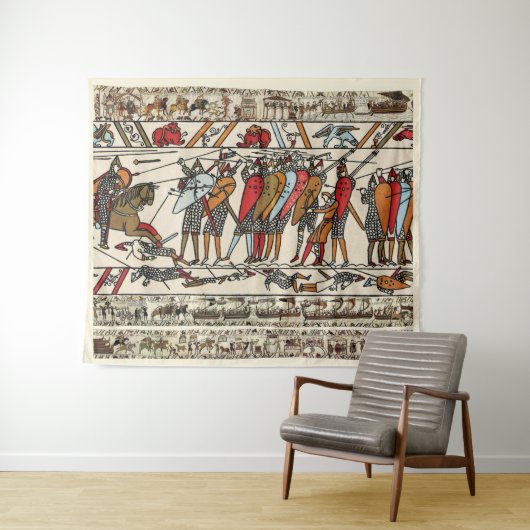 TENTURE BAYEUX TAPESTERIE BATAILLE DE HASTINGS CHEVALIERS  (En situation (horizontale))