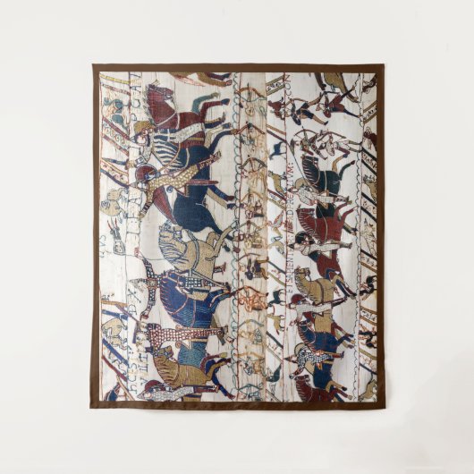 TENTURE BAYEUX TAPESTRY 1066 NORMAN KNIGHTS AND ARCHERS (Devant)