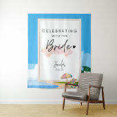 Tenture Beach Bachelorette arrière-plan pour la fête des p (En situation)