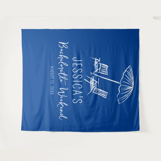 Tenture Beach Bachelorette week-end Contexte Cabine photo (Devant (Horizontal))