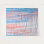 Tenture *~* Beach Foy Pastel Abstrait Turquoise Peach (Devant (Horizontal))