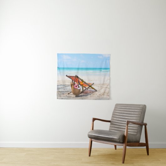 Tenture Beaches tropicales | Beach Chair on Sand (En situation (horizontale))