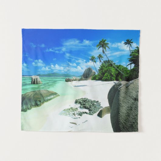 Tenture Beaches tropicales | La Digue (Devant (Horizontal))