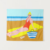 Tenture Beachy Keen - Jaune (Devant (Horizontal))