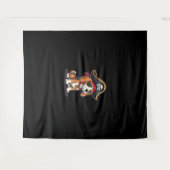 Tenture Beagle Costume de pirate Jolly roger Drapeau Croix (Devant (Horizontal))