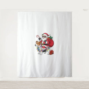 Tenture Beagle Xmas Éclairage Père Noël équitation Beagle