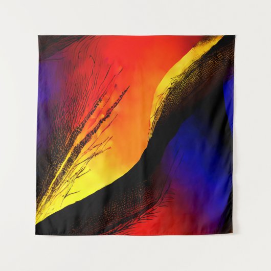 Tenture Beau art Abstrait sur Arrière - plan foncé (Devant (Horizontal))