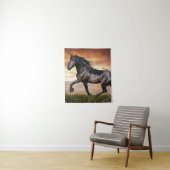 Tenture Beau Cheval Noir (En situation)