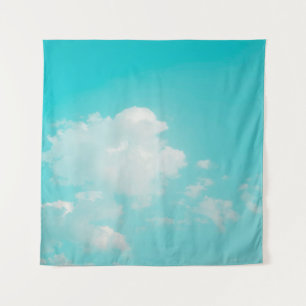 Tenture Beau ciel bleu et nuages avec la lumière naturelle