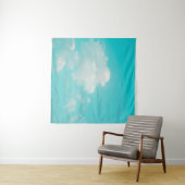 Tenture Beau ciel bleu et nuages avec lumière naturelle (En situation (horizontale))