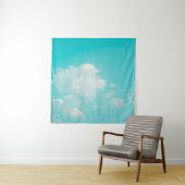 Tenture Beau ciel bleu et nuages avec lumière naturelle (En situation)